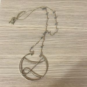 Anthropologie Letter L Monogram Necklace